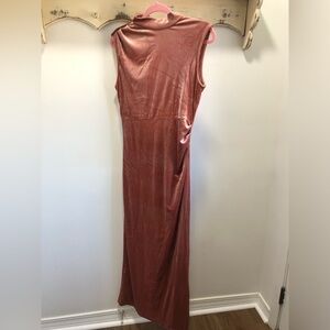 COPY - NWT Capuffy Long Velvet Dress Open Back